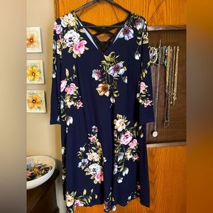 FORTUNE + IVY Candis Back Detail Knit Dress